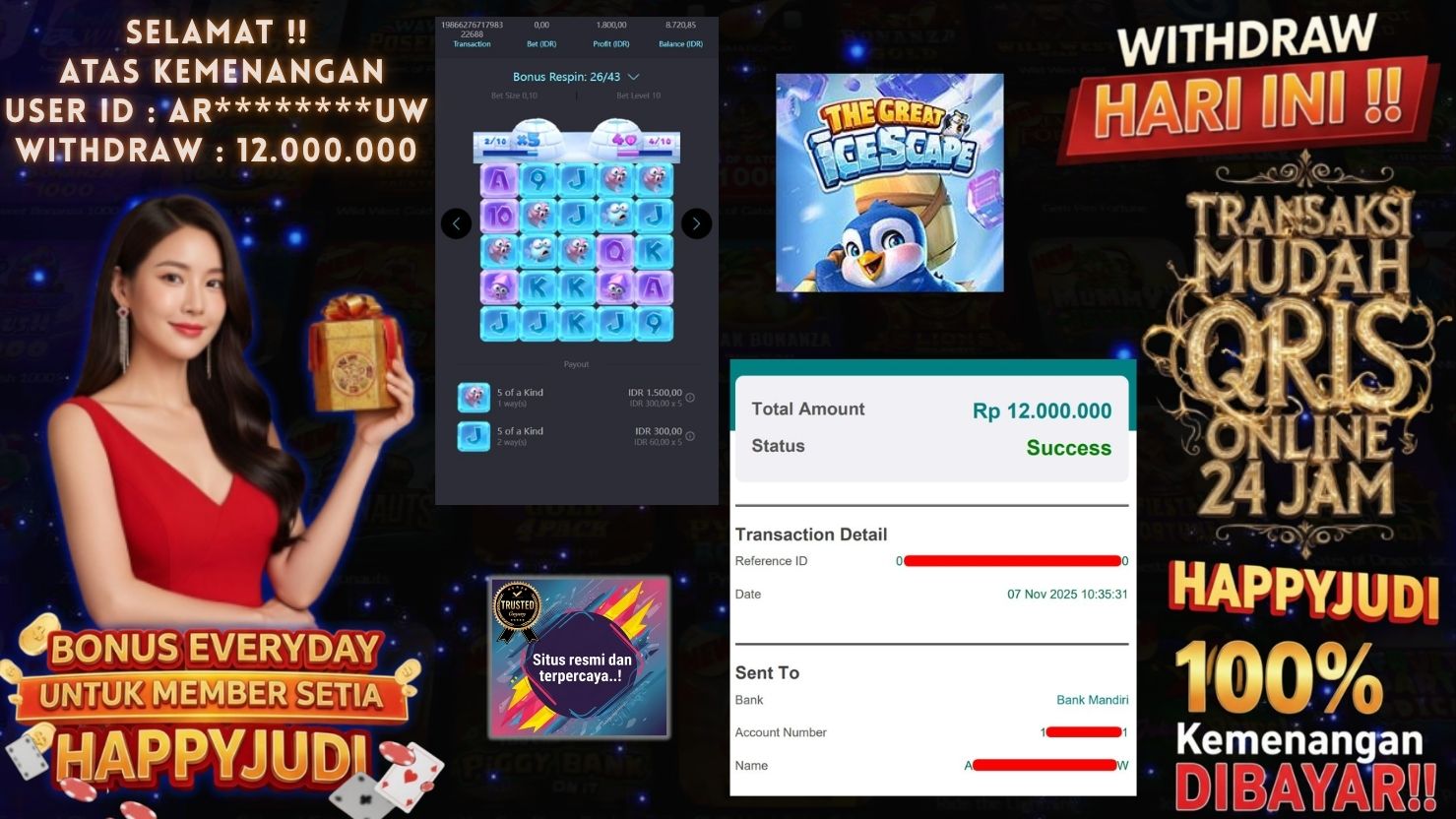 HAPPYJUDI JACKPOT SLOT THE GREAT ICESCAPE